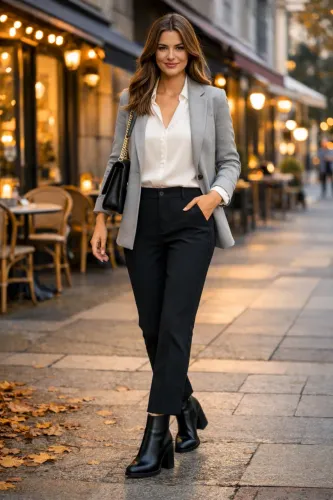Calça feminina tam P preta da Zara