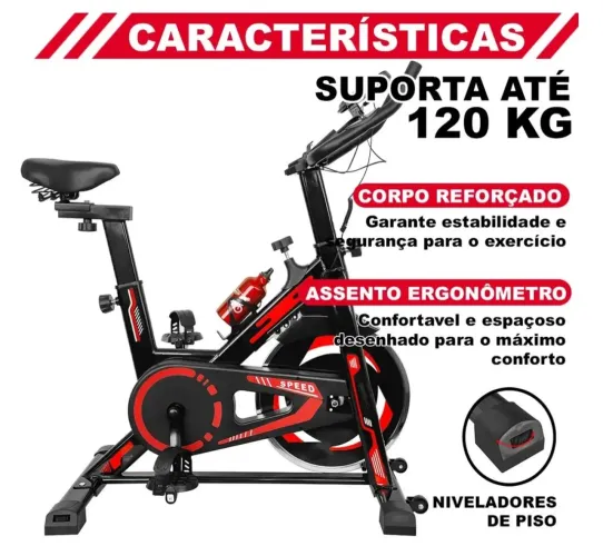 Bicicleta Ergométrica Easytech 17kg Spinning Bike Cardio