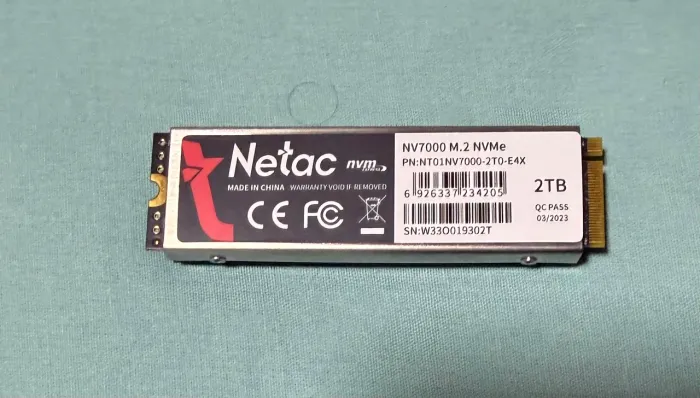 SSD M2 com dissipador NETAC 2tb 7200mb/s de leitura
