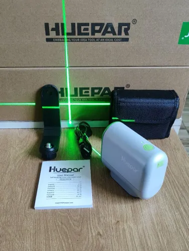 Nível A Laser Huepar 20M Linhas Verdes Entrega Grátis <br>A Bateria Recarregável