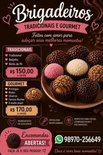 BRIGADEIROS GOURMET E TRADICIONAIS 