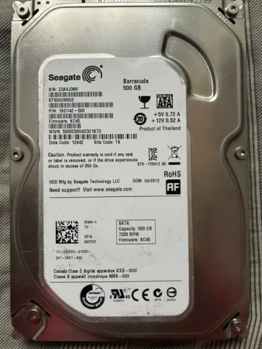 HD Seagate Barracuda 500GB SATA 7200 RPM