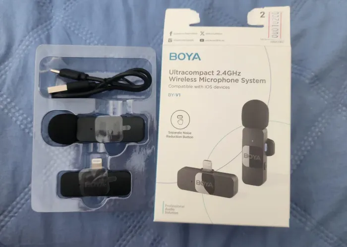 Microfone lapela s/fio - Boya - Novo