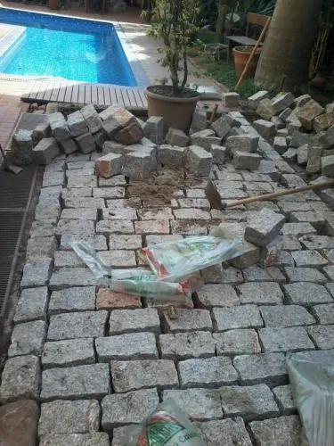 Pedras pavimentação 