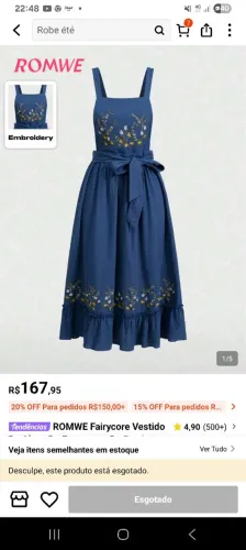Vestido da shein estilo camponesa 
