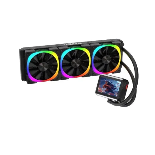 WATER COOLER 360MM ROUND5 NOTUS BLACK ARGB COM TELA DE 3,5" TDP300W NOVO LACRADO!