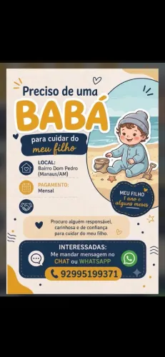 Procuro babá para morar
