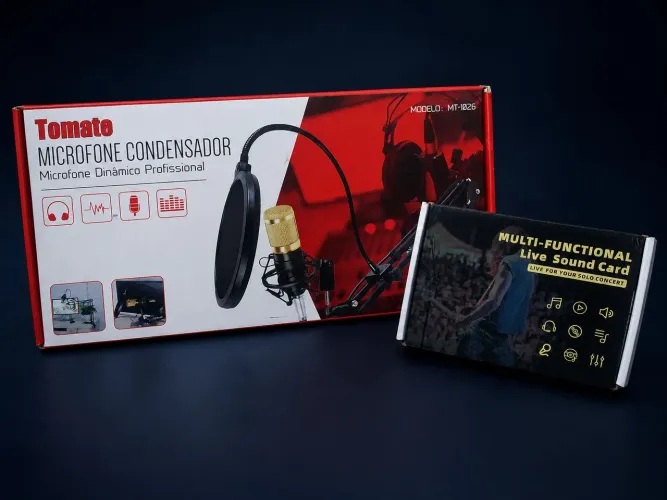 Microfone Condensador Dinâmico profissional