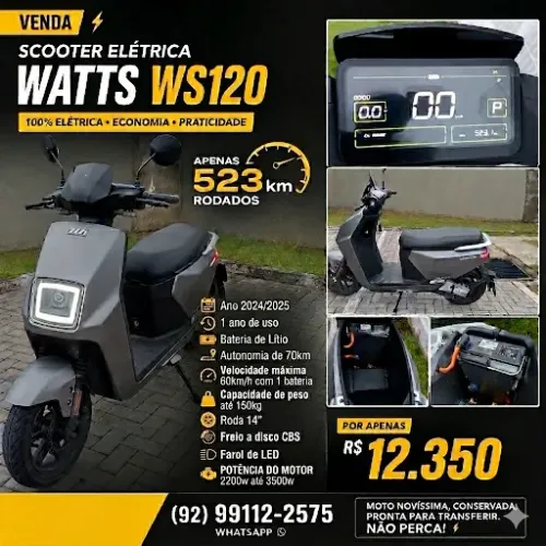 Moto 100% elétrica