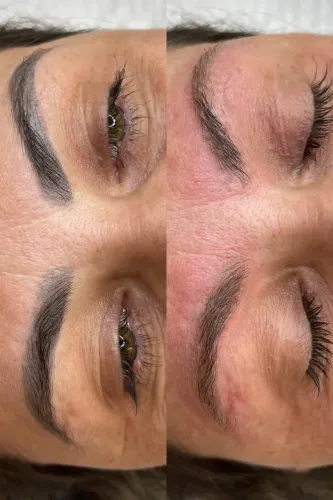 Seleção de modelos p despigmentação de sobrancelhas e tatuagens 