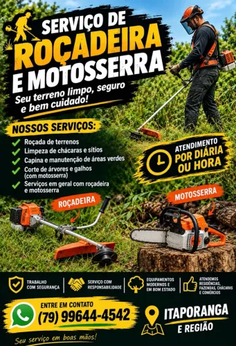 Serviços de Roçadeira e Motoserra