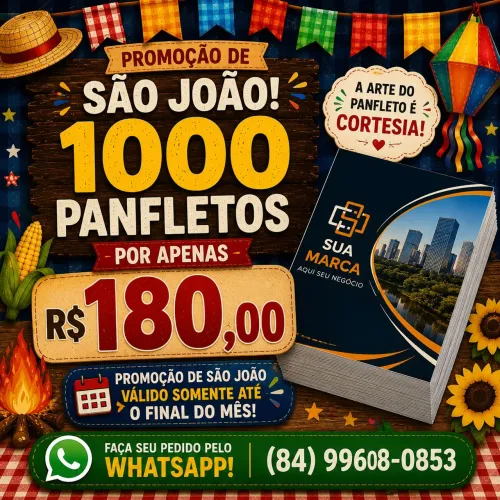 1000 panfletos 10x15
