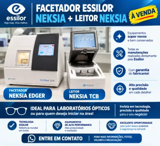 Facetadora Neksia - Essilor + Leitor Neksia