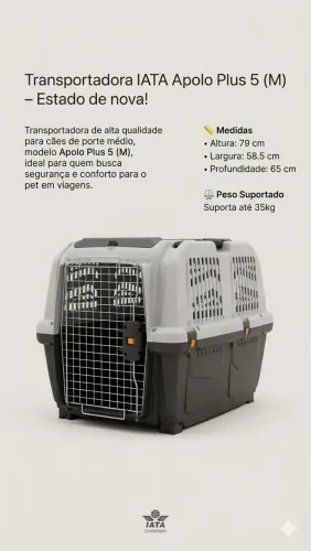 Caixa de transporte para cães