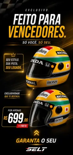 Capacete Aberto Senna