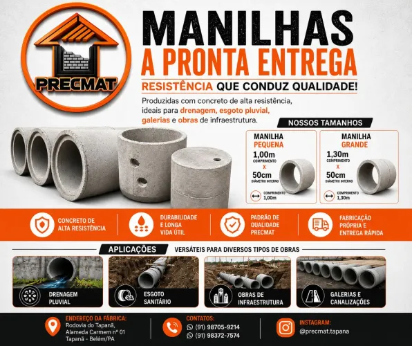 MANILHAS A PARTIR DE R$ 300,00