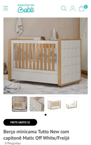 Berço com Mini cama ( NOVO NA CAIXA)