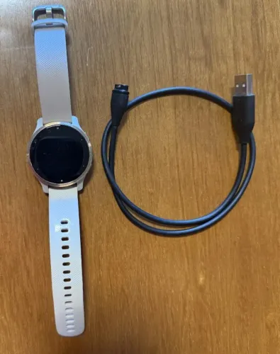 Relógio Smartwatch Garmin Venu 2s 40mm Branco Dourado -usado