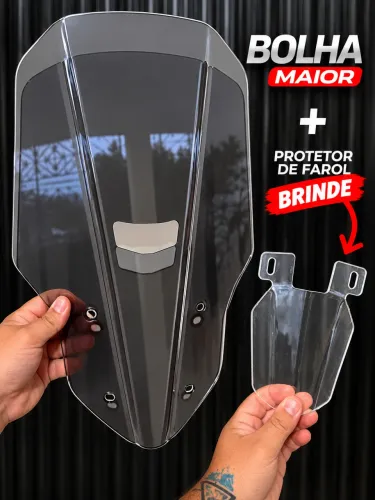 Bolha e protetor do farol da Lander 250