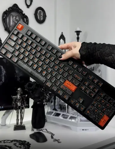 Teclado Mecânico Epomaker TH108 Pro V2 Preto Carbono