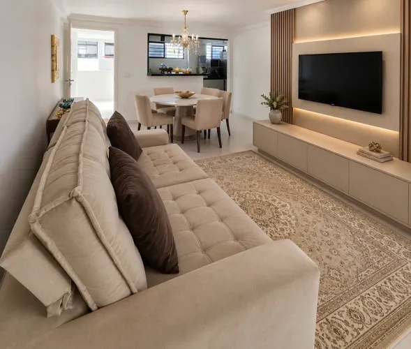 Apartamento pé na areia mobiliado