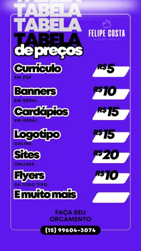 Serviços designer gráfico 