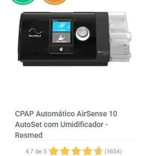 CPAP AUTOMÁTICO AIRSENSE 10 AUTOSET COM UMIDIFICADOR - RESMED