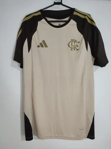 Camisa do Flamengo de Treino Bege Masculina 2026/27 Camisa de Time Lançamento 2026