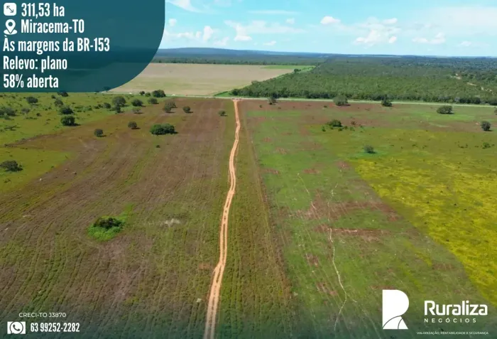 183 HA ABERTOS | REGIÃO DE SAFRA E SAFRINHA