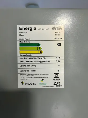 MICROONDAS PHILCO 30 LITROS, FUNCIONANDO PERFEITAMENTE 