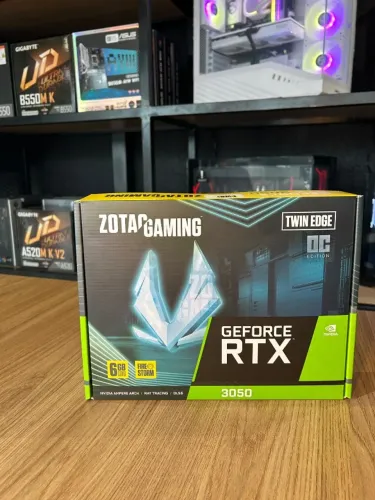 (LOJA FÍSICA) Placa De Video RTX3050 6gb Gddr6 96bits Zotac