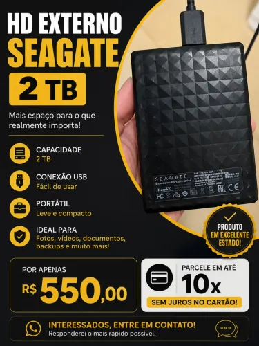 HD EXTERNO SEAGATE 2 TB
