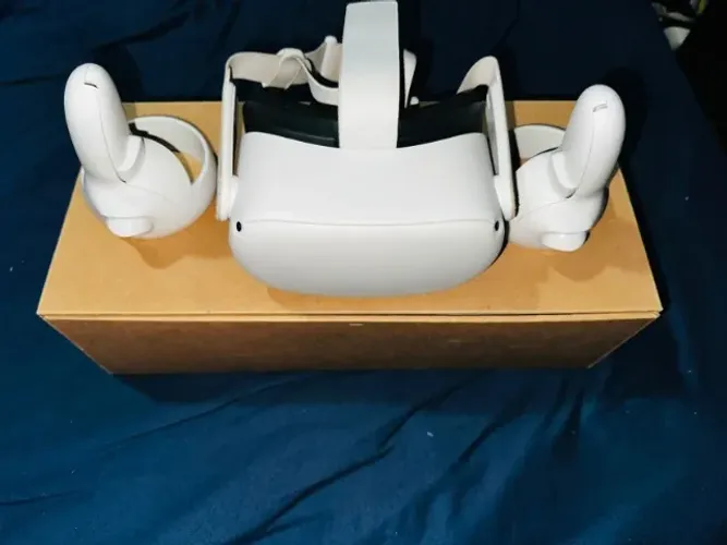Óculos VR Meta Quest 2 Na Caixa Destravado 128gb + jogos na memoria - Faço OLX PAY
