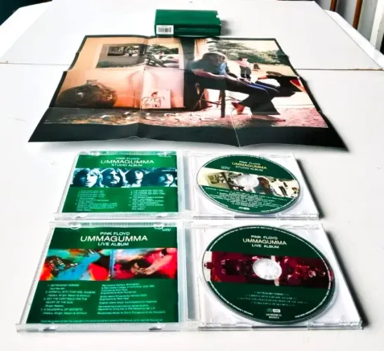 Box CD Pink Floyd (Cd Duplo) - Álbum Ummagumma (Live e Studio) - Com Pôster - 1994 - Usado