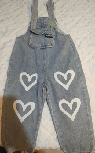 Macacão infantil jeans menina