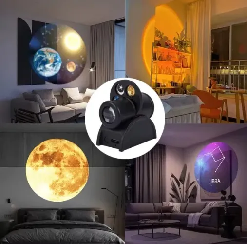 Mini projetor recarregável