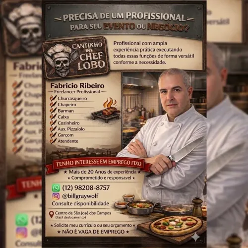 Cozinheiro e Churrasqueiro Profissional