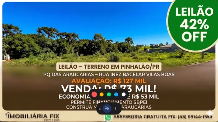 ? PREÇO DE LEILÃO: TERRENO DE R$ 127 MIL POR APENAS R$ 73 MIL!