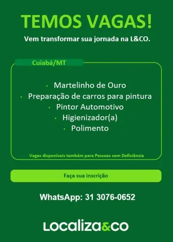 Operador de Serviços Mecânicos | Cuiabá/MT