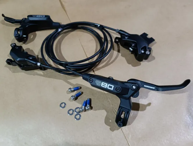 Par de freios sram DB6 4 pistões hidráulicos mtb