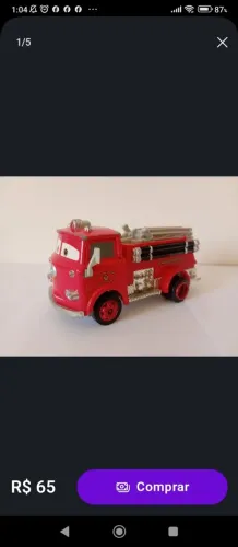 Mini Ruivo Red filme Carros