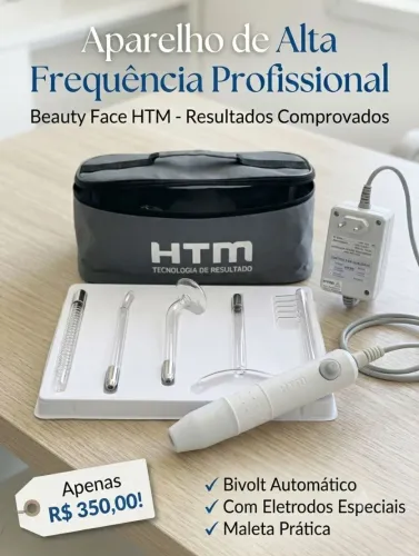 Aparelho Alta Frequência Portátil Beauty Face HTM Bivolt