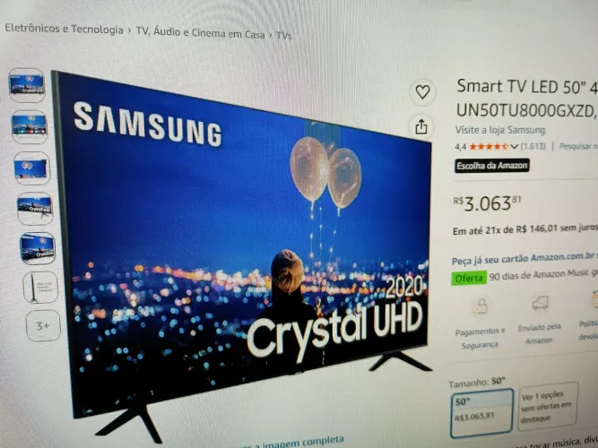 Smart TV Samsung UN50TU8000G