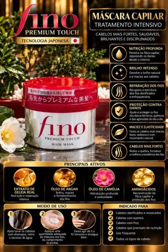 FINO PREMIUM TOUCH - MÁSCARA CAPILAR JAPONESA 230 G