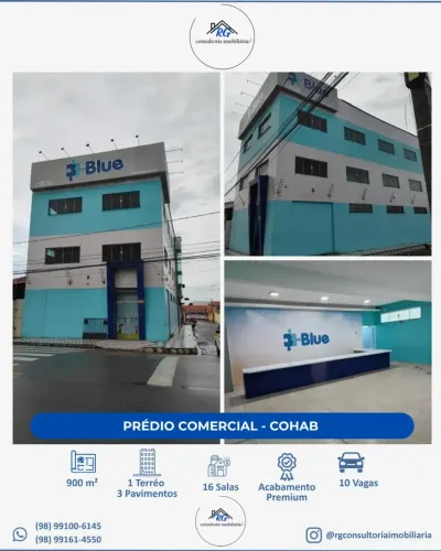 Prédio Comercial na Cohab | 900m² de Área | 16 Salas Amplas | 1 Terréo e 3 Pavimentos