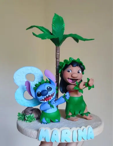 Topo de bolo Lilo e Stitch/ ler a descrição