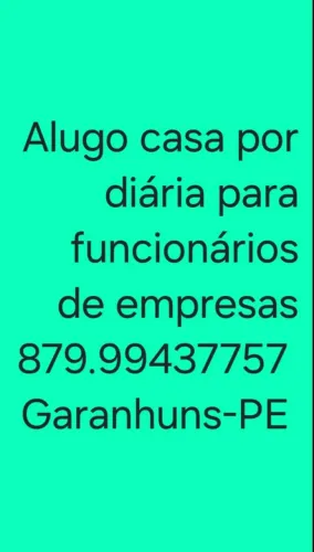 Alugo por diárias e mensal