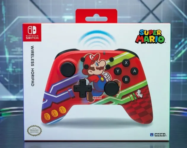 Controle Hori Nintendo Switch sem fio edição exclusiva Mario Horipad - Novo