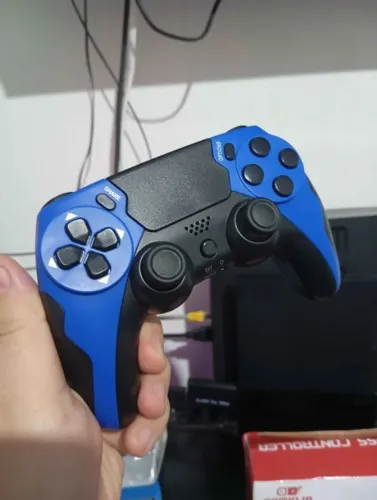 Controle P48 Wireless Azul Novo | Compatível com PS3 e PS4