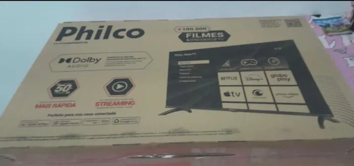 SMART TV PHILCO 40" LACRADA COM NOTA E GARANTIA PELO FABRICANTE 